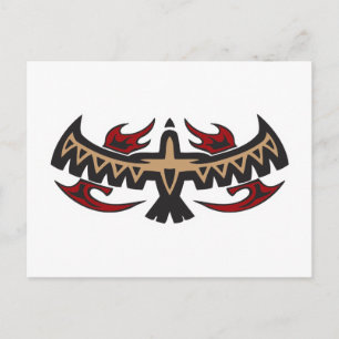 Cartão Postal Tatuagem Tribal Águia Falcão