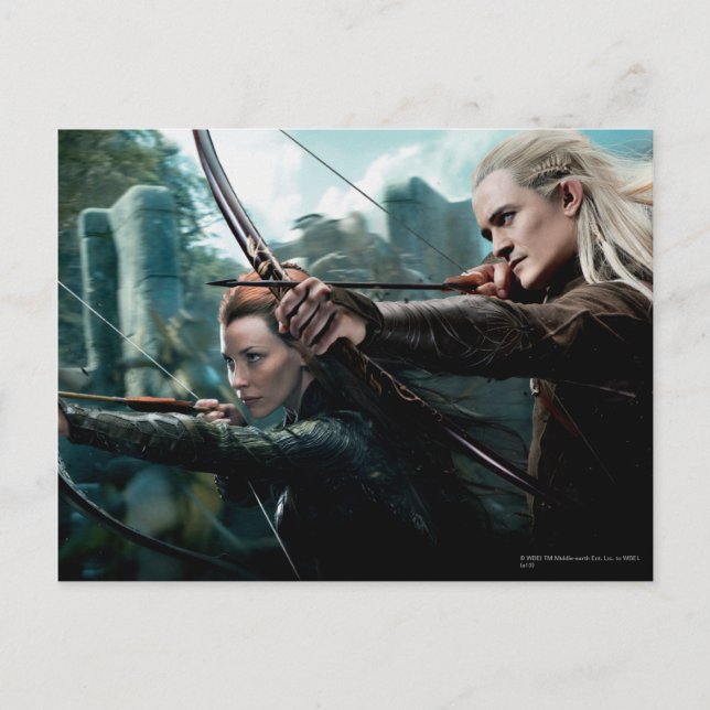 Cartão Postal TAURIEL™ e LEGOLAS GREENLEAF™ Movie Poster (Frente)