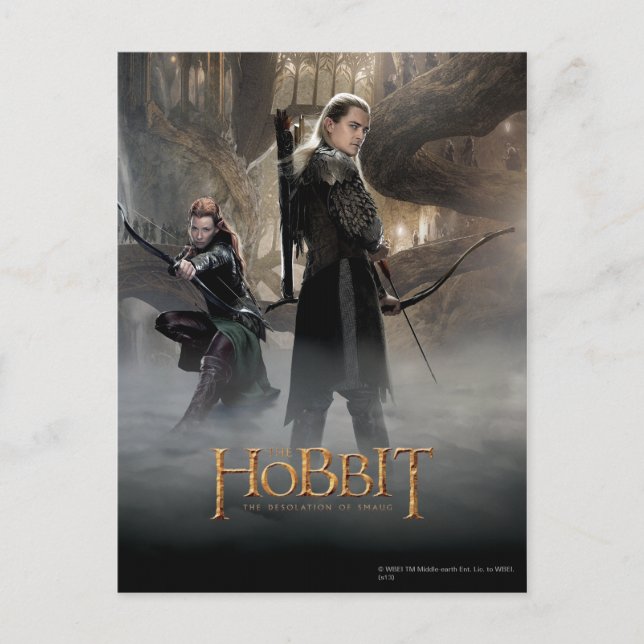 Cartão Postal TAURIEL™ E LEGOLAS GREENLEAF™ Movie Poster 2 (Frente)