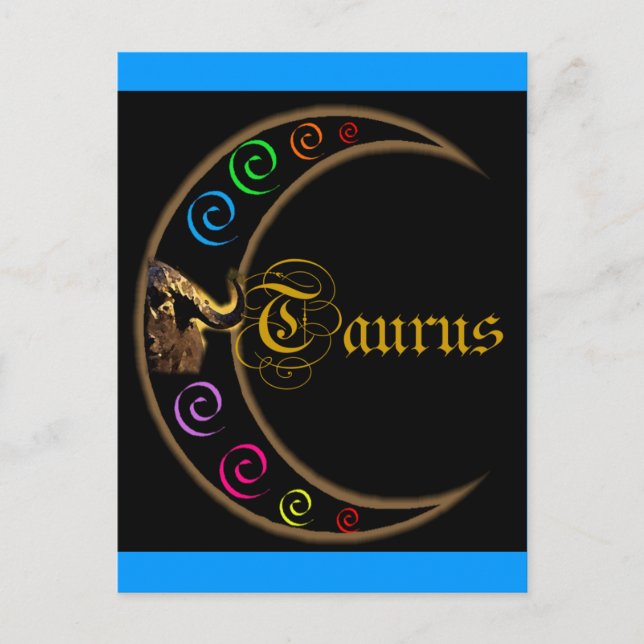 Cartão Postal Taurus Celestrial Moon (Frente)