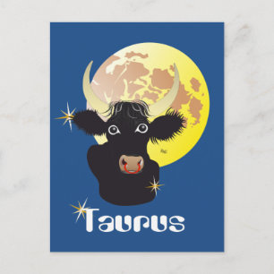 Cartão Postal Taurus de 21 de abril a 20 de maio
