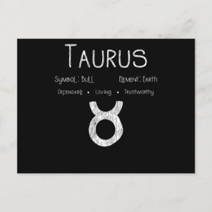 Cartão Postal Taurus Horoscope Astrology Star Sinal de Astrologi
