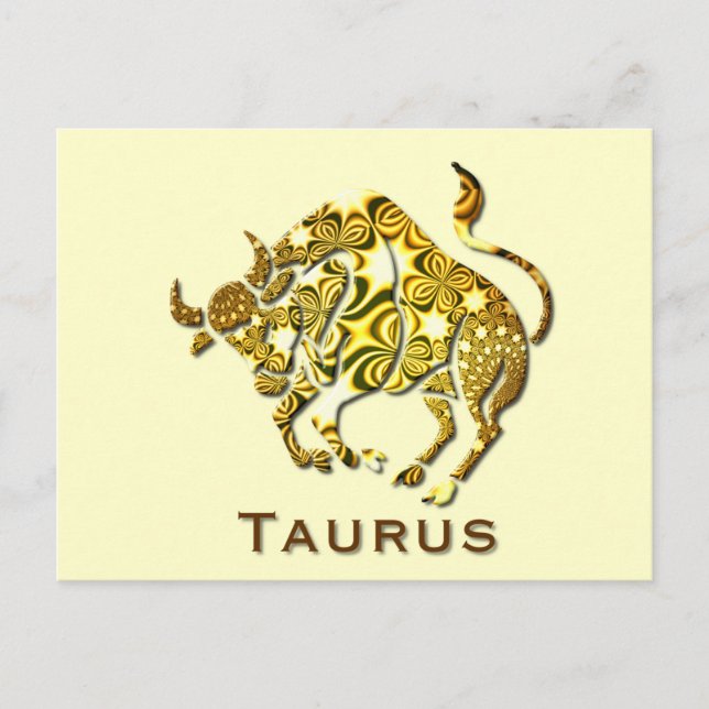 Cartão Postal Taurus Zodiac Poscard (Frente)
