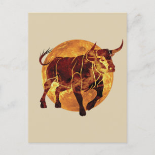 Cartão Postal Taurus Zodiac - Sinal Throw