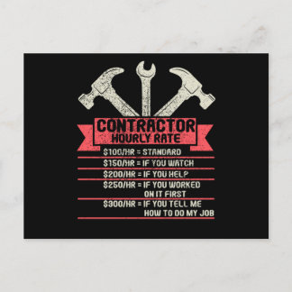 Cartão Postal Taxa Horária de Reparo Mecânico Taxa Horária