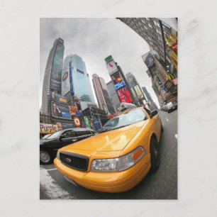 Cartão Postal Táxi Amarelo da Cidade de Nova York
