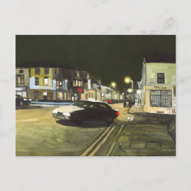 Cartão Postal Taxi Cab, Cardiff, Wales, UK (Frente)