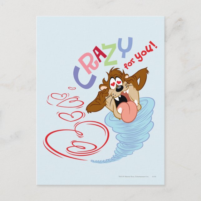 Cartão Postal TAZ™ Crazy for you! (Frente)