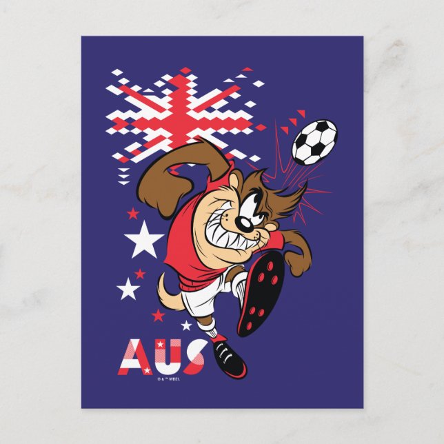 Cartão Postal TAZ™ Team Australia Soccer Graphic (Frente)