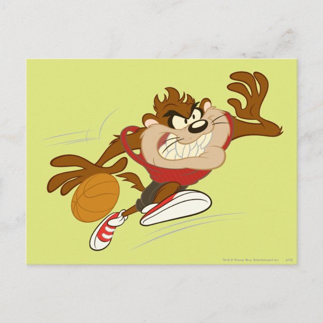 Cartão Postal TAZ™ the Dribbling Cyclone (Frente)