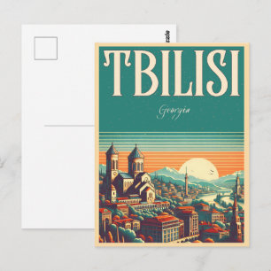 Cartão Postal Tbilisi Capital da Geórgia, presentes de reverênci