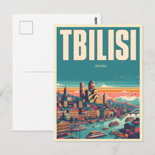 Cartão Postal Tbilisi Capital da Geórgia, presentes de reverênci