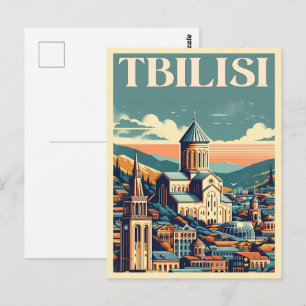 Cartão Postal Tbilisi Capital da Geórgia, presentes de reverênci
