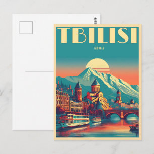 Cartão Postal Tbilisi Capital da Geórgia, presentes de reverênci