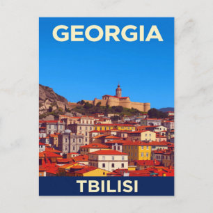 Cartão Postal Tbilisi Geórgia Fortaleza de Narikala