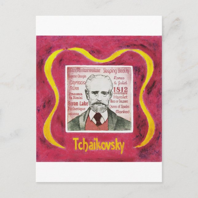 Cartão postal Tchaikovsky (Frente)