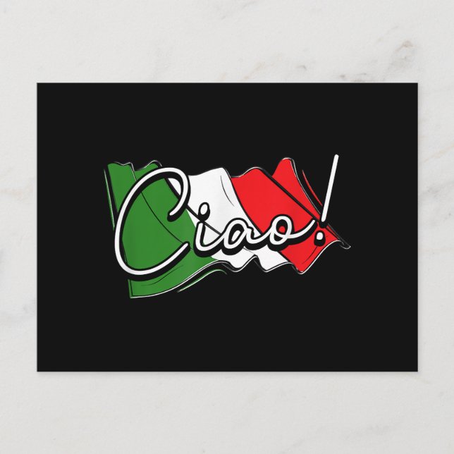 Cartão Postal Tchau! - Patinete de Veneza italiano e europeu e L (Frente)