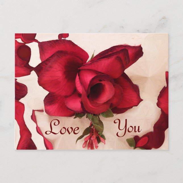 Cartão Postal Te Amo. (Frente)