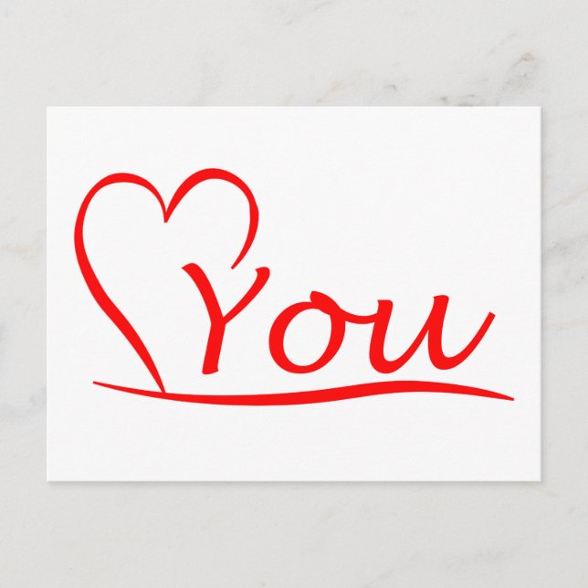 Cartão Postal Te Amo, Mein Herz é o immer ofen für dich (Frente)