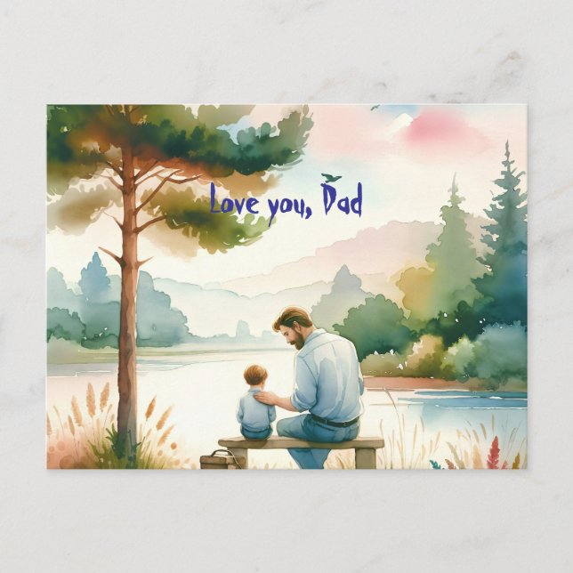 Cartão Postal Te amo, Pai (Frente)