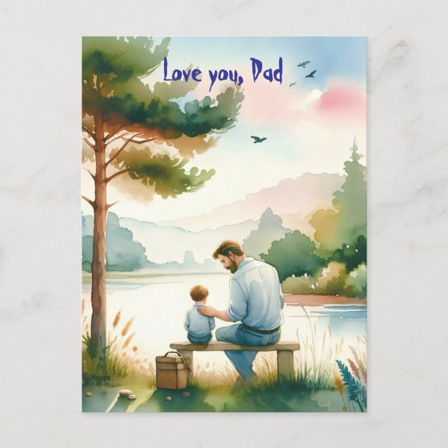 Cartão Postal Te amo, Pai (Frente)