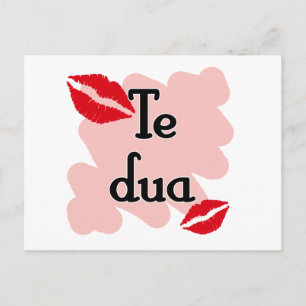 Cartão Postal Te dua - Albanês - Eu Te Amo