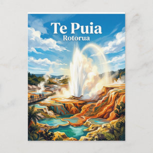 Cartão Postal Te Puia Geyser Nova Zelândia
