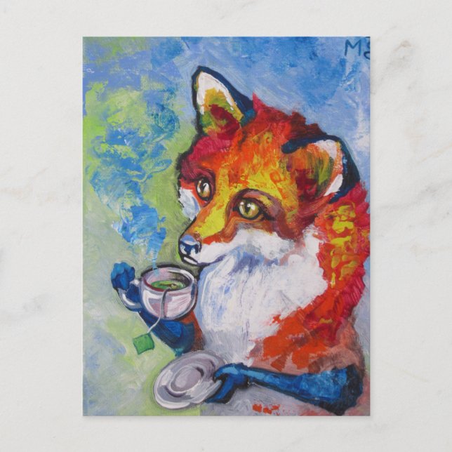 Cartão Postal Tea Fox (Frente)