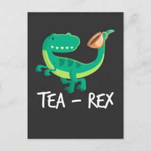Cartão Postal Tea Rex Dinossauro T-Rex Divertido Dino Fofo