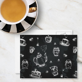 Cartão Postal Tea Time Black