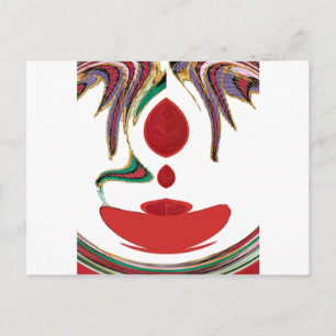 Cartão Postal Tea Time Bonita Design Feminina Fantástica