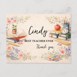 Cartão Postal Teacher Thank You Gift | End of School Year