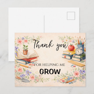 Cartão Postal Teacher Thank You Gift | End of School Year