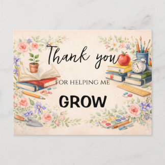 Cartão Postal Teacher Thank You Gifts | End of School Year