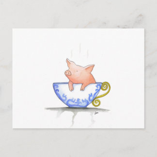 Cartão Postal Teacup Pig Impressão