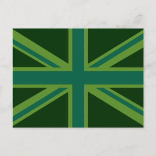 Cartão Postal Teal Green Union Jack Decor