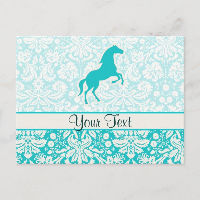 Cartão Postal Teal Horse (Frente)