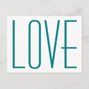Cartão Postal Teal LOVE