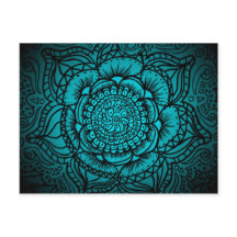 Cartão postal Teal Mandala