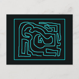 Cartão Postal Teal Maze por Mark Edward Westerfield