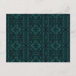Cartão Postal Teal Maze por Mark Edward Westerfield