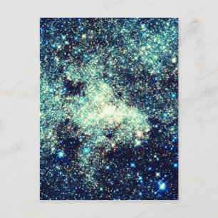 Cartão Postal Teal Milky Way Galaxy