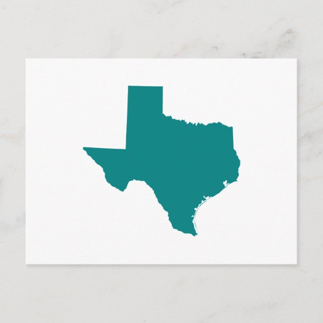 Cartão Postal Teal para Texas (Frente)