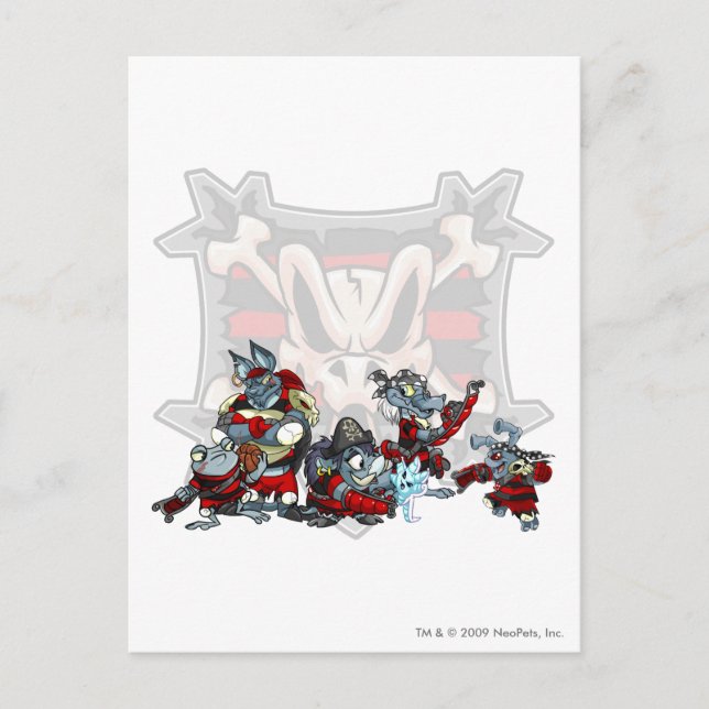 Cartão Postal Team Krawk Island Group (Frente)