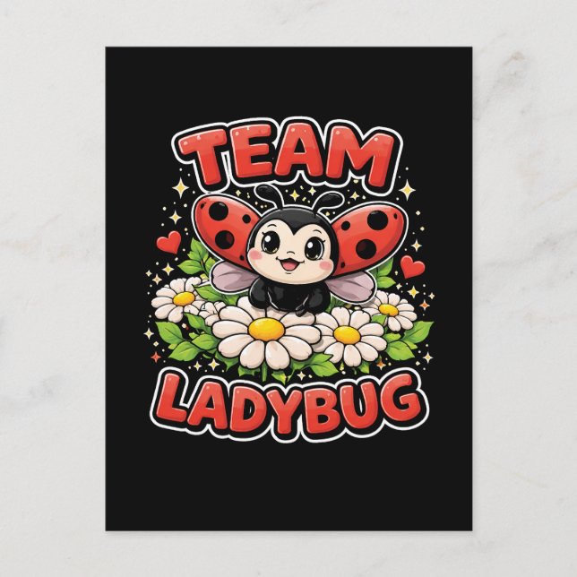 Cartão Postal Team Ladybug (Frente)