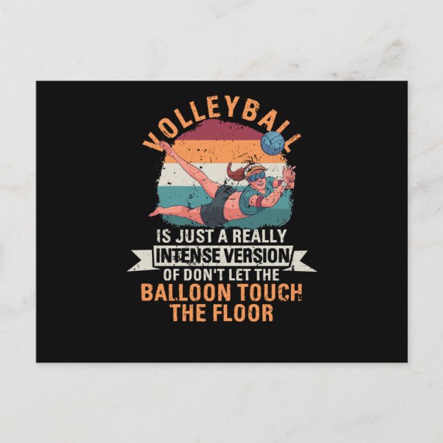 Cartão Postal Team sports fan volleyball (Frente)
