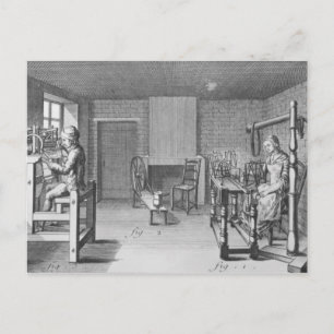 Cartão Postal Tear para tecer meias