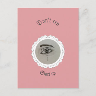 Cartão Postal Tearing eye Throw Pillow