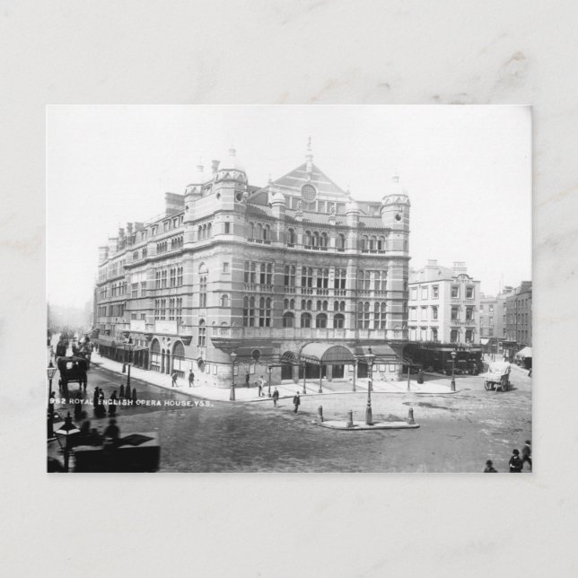 Cartão Postal Teatro da ópera inglês real, 1891 (Frente)