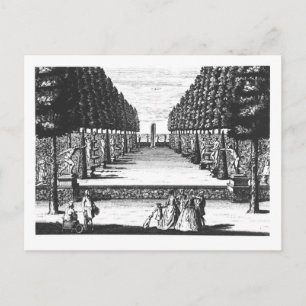 Cartão Postal Teatro de Jardim em Herrenhausen, gravado por Joos